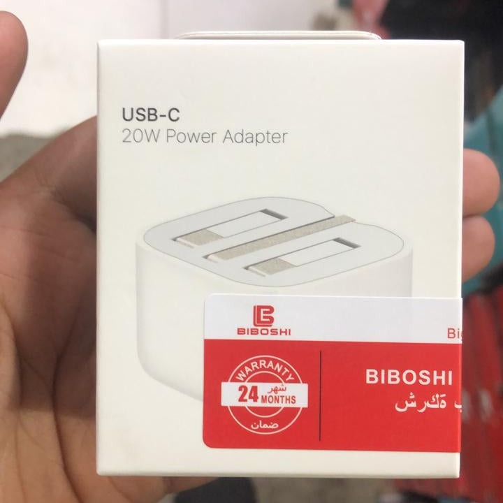 Biboshi USB-C 20W Fast Charging Power Adapter | Compatible with iPhone 11 to iPhone 16 | Fast & Safe Charging