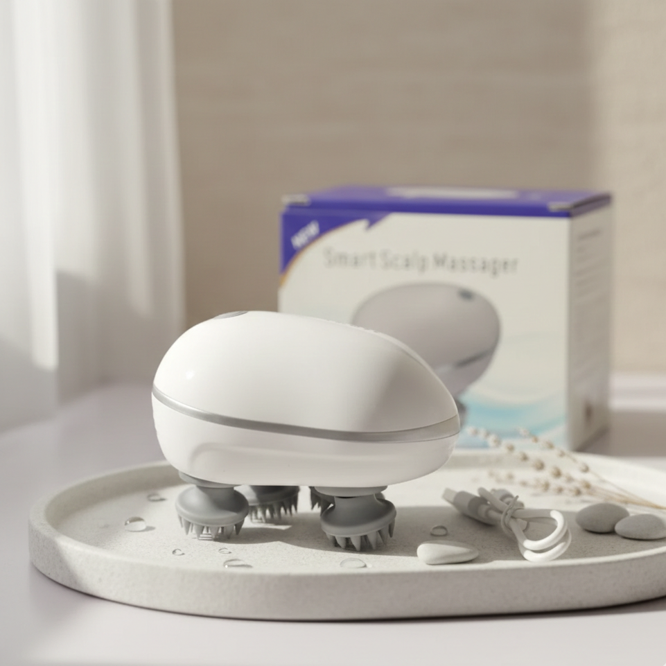 Smart Electric Scalp Massager With Soft Silicone Massage Heads – Relaxing Head Massage Tool | Random Color